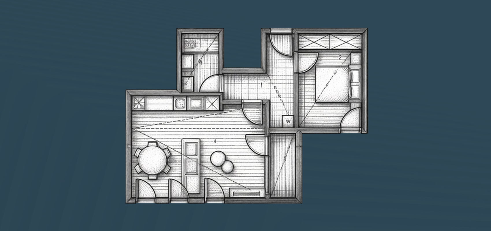 Floor plan — S15, first floor, one-bedroom apartment